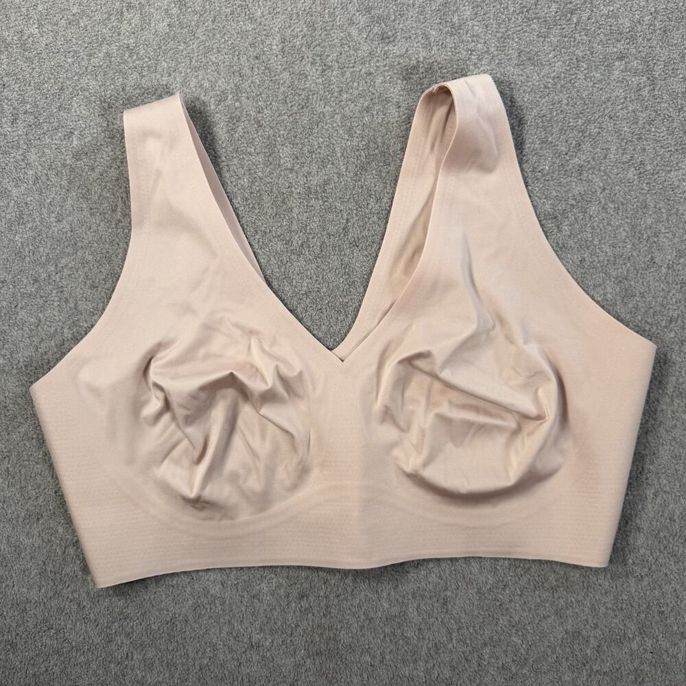 VANITY FAIR 72037 Women's XL Nude Beyond Comfort Wirefree Pullover Bralette Bra